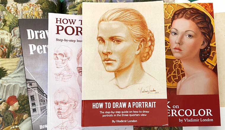 How to Draw a Portrait: The step-by-step guide on how to draw portraits in the three-quarters view - book by Vladimir London