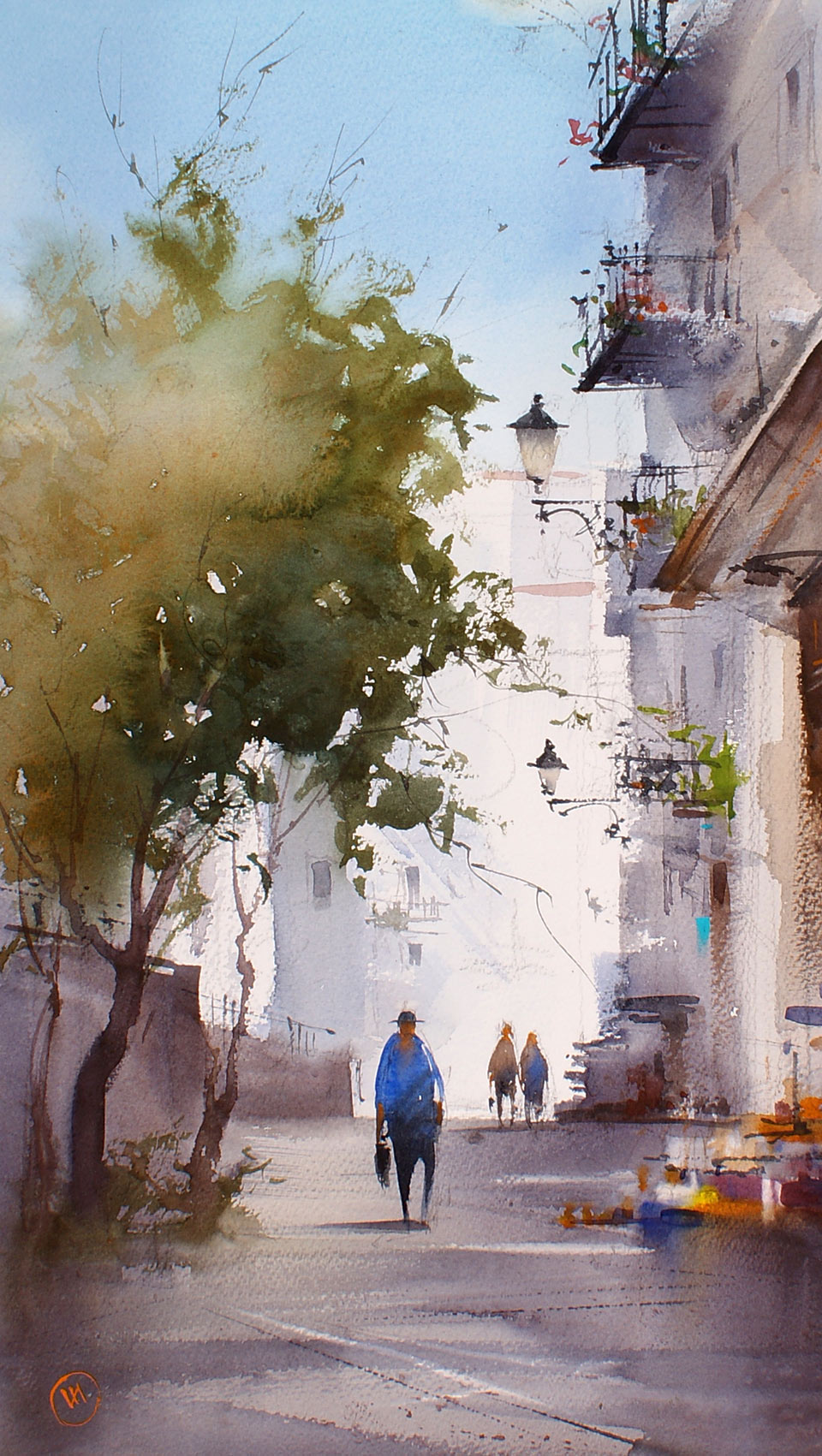 How to paint a Street View in Watercolor
