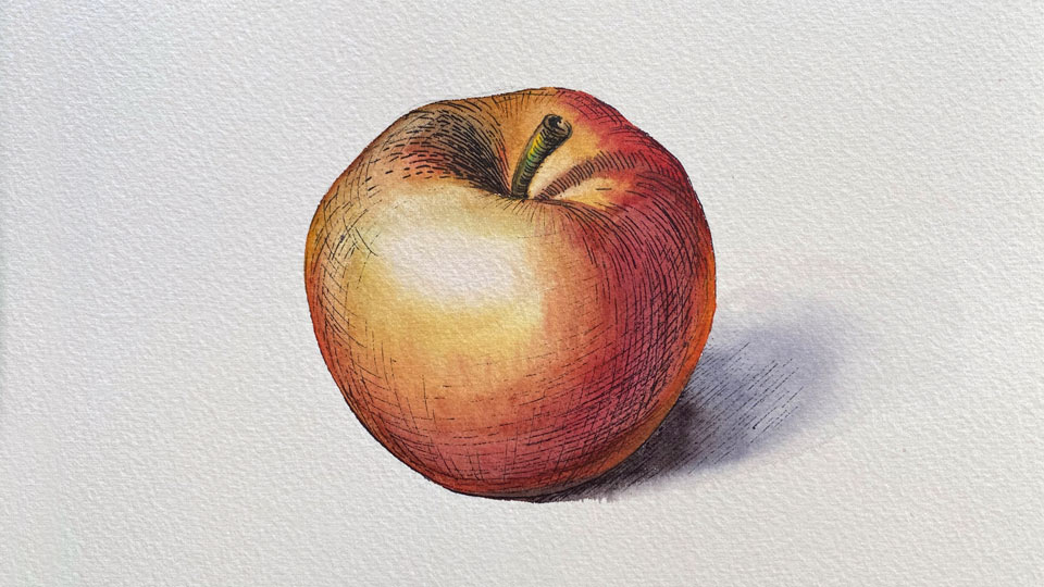 Pen and Wash Watercolor Painting Technique
