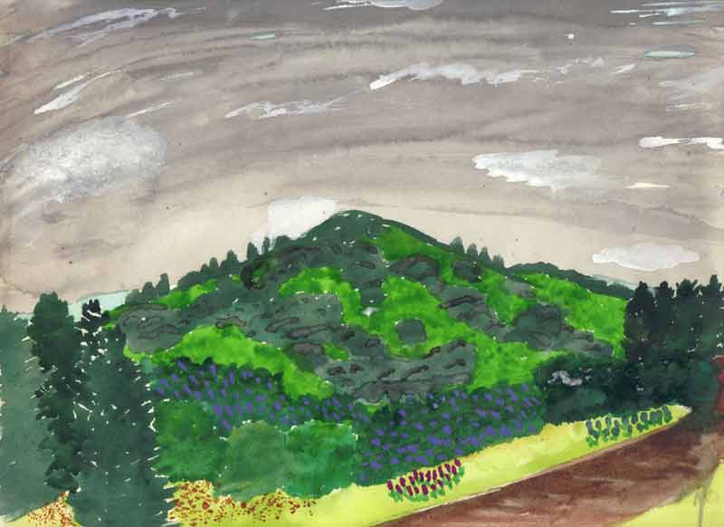 Bennett Mountain - Watercolour and story by Lisa Selby