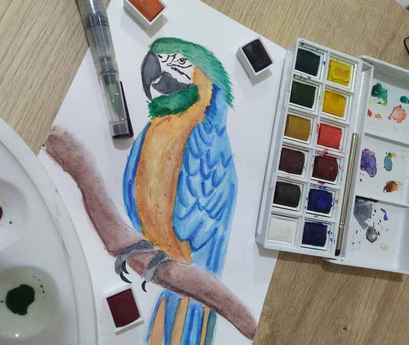 Colours at the end - Watercolor artworks and story by Diana Salinas