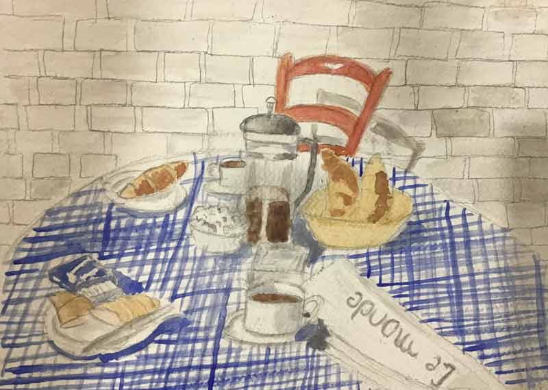 Watercolor artwork and story by Cindy