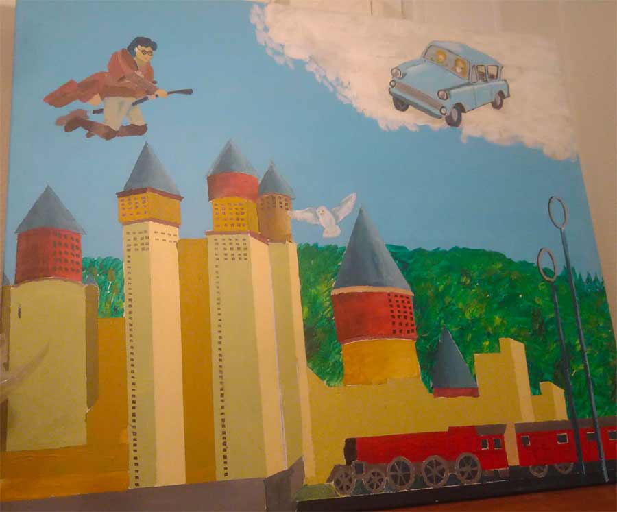 Harry Potter at Hogwarts - Artwork and story by Aage Kaasgaard