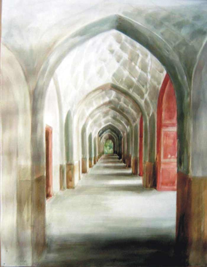 Historical Arches - Watercolour and story by Zahir Uddin Babar Mughal