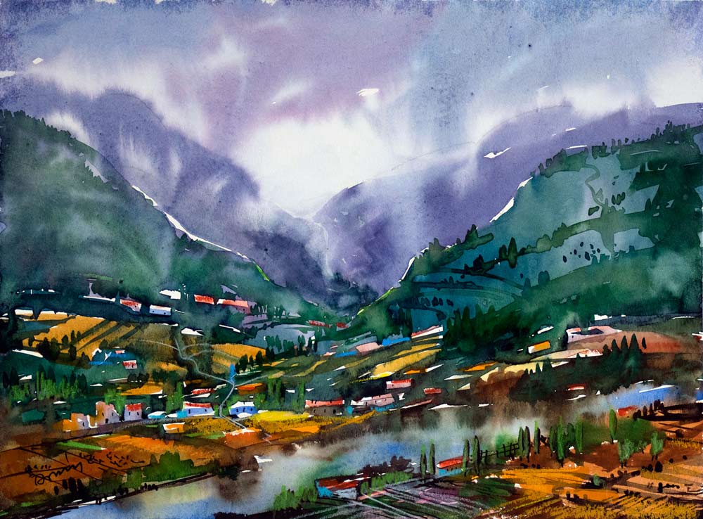I love vivid colors - Watercolours and story by Dr. Zoltán Dobány