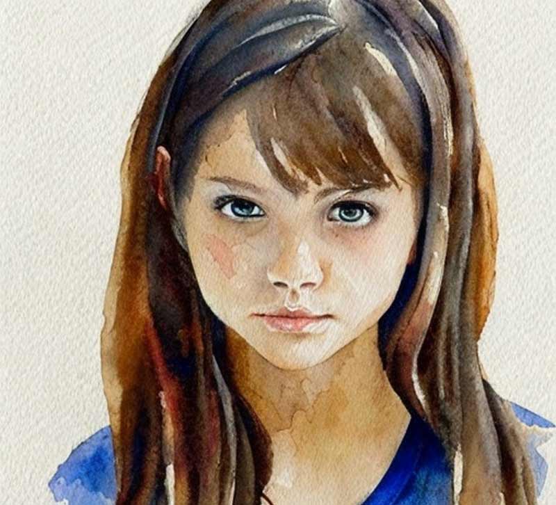 I want to learn art - Watercolor portrait and story by Ryan Jacobson