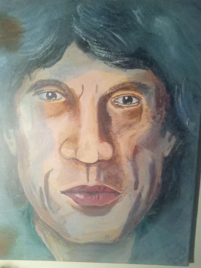 Mick Jagger - Watercolour and story by Aage Kaasgaard