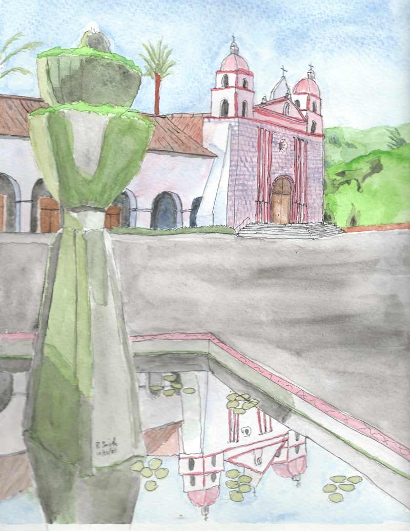 Mission Reflections - Watercolor and story by Richard Smith