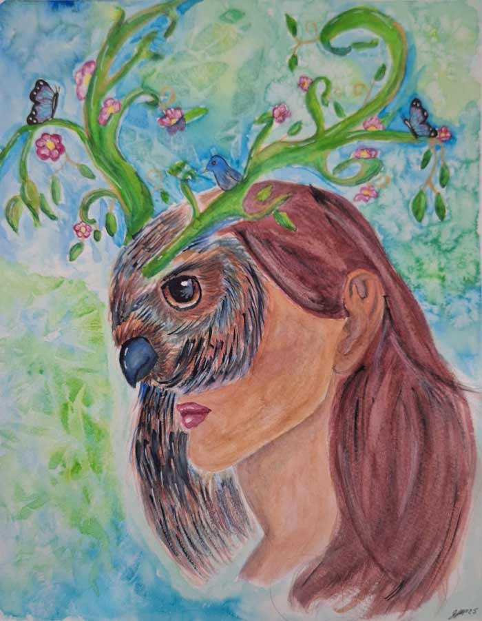 The Wisdom Within Me - Watercolour and story by Melanie