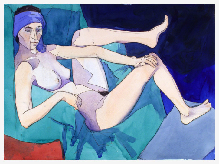 Nude Figures in watercolor by Chez Watts