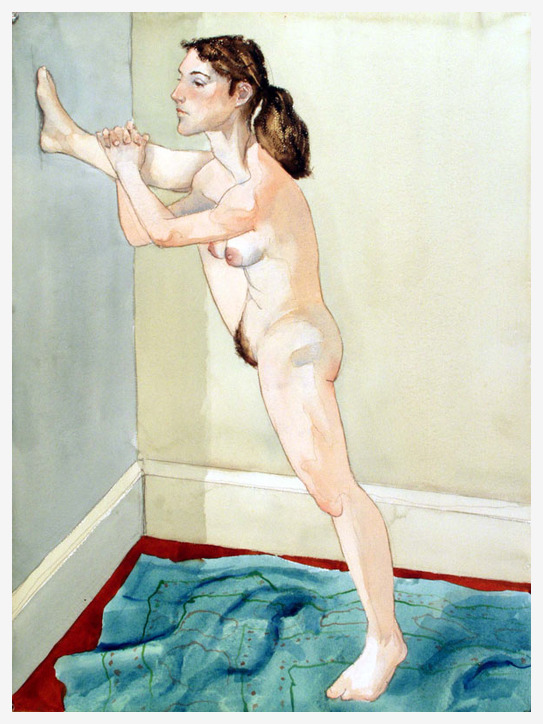 Nude Figures in watercolor by Chez Watts