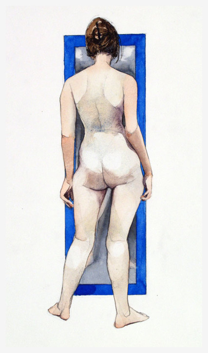 Nude Figures in watercolor by Chez Watts