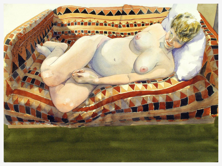 Nude Figures in watercolor by Chez Watts