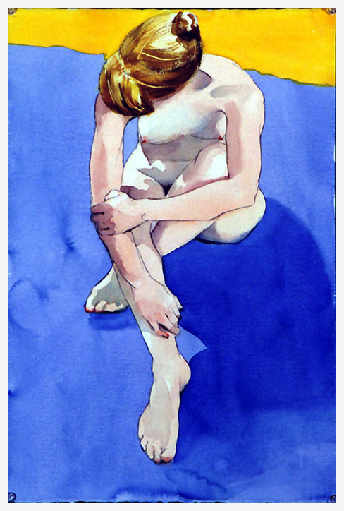 Nude Figures in watercolor by Chez Watts