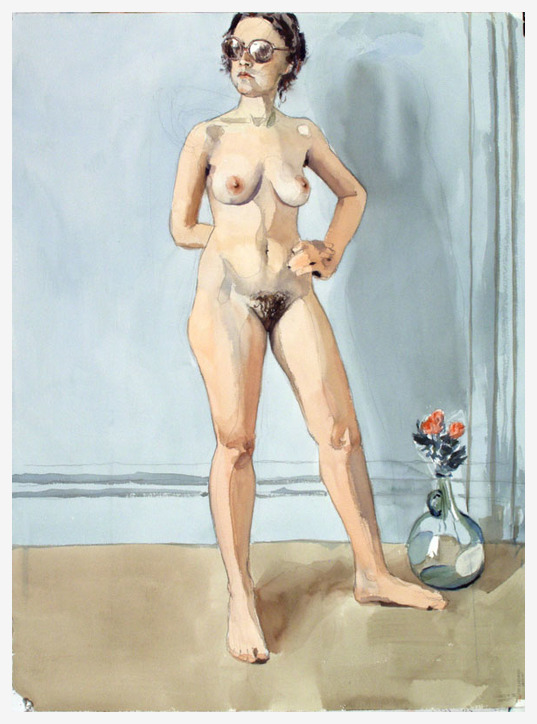 Nude Figures in watercolor by Chez Watts