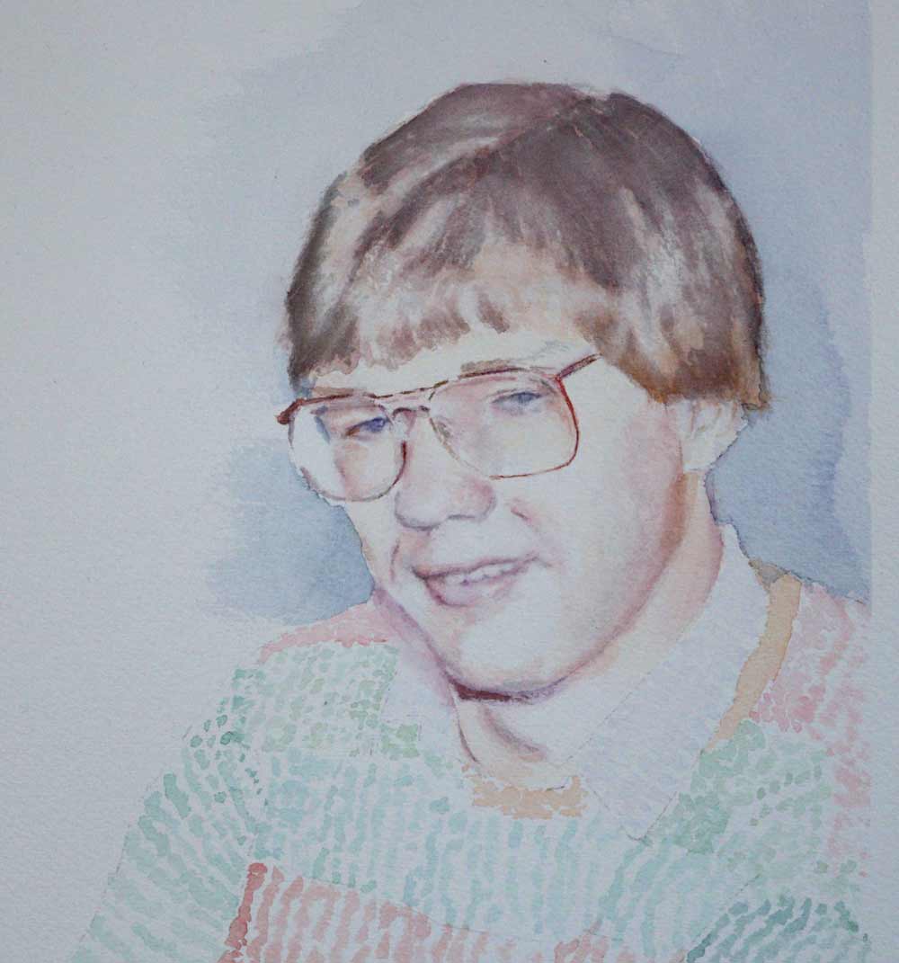 Portrait by Gerard, Watercolor Academy student