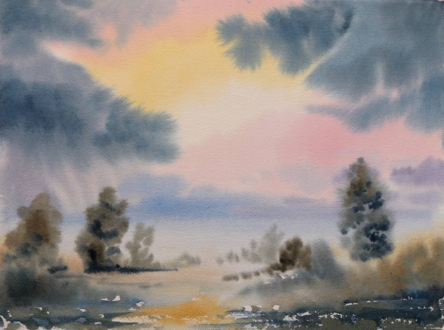 Story and artworks from Jeff Wilson, Watercolor Academy student