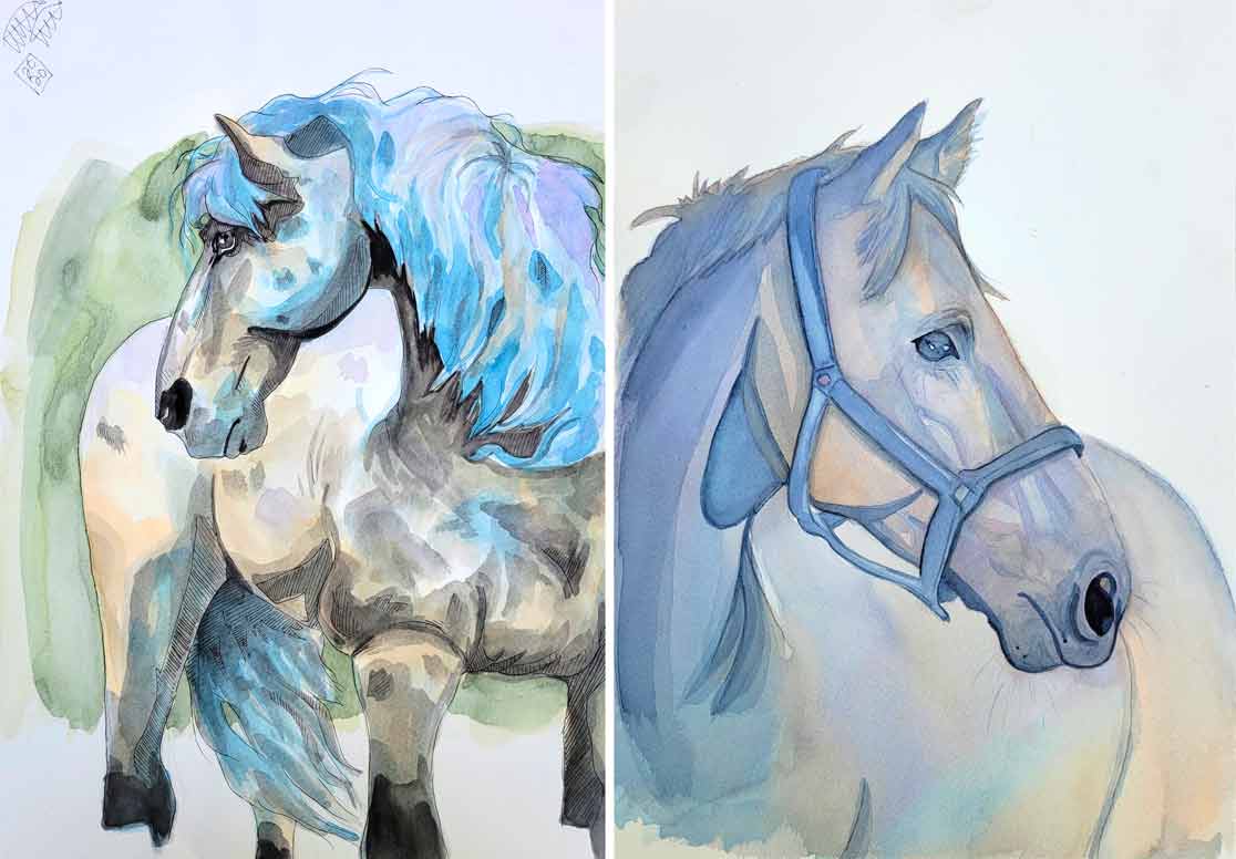 Victoria Lattimer Before and After Watercolor Academy course Pictures