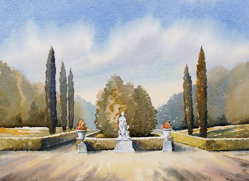 Linear Perspective in Watercolor - Article by Vladimir London, Watercolor Academy tutor