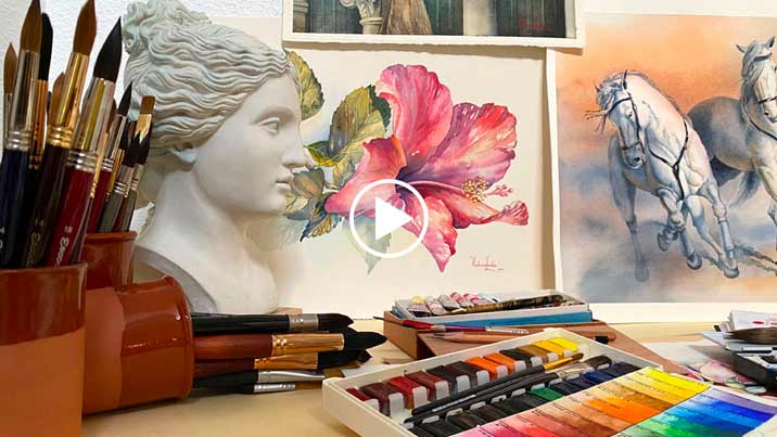 Question on botanical watercolor painting